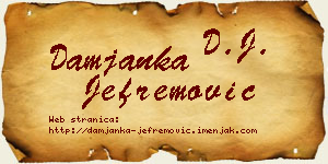 Damjanka Jefremović vizit kartica